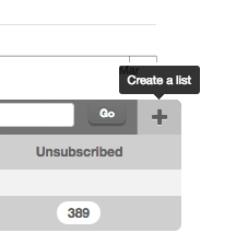 Add subscriber list button