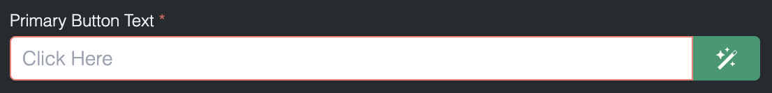 AI button on CTA field