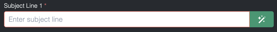 AI button on Subject Line field
