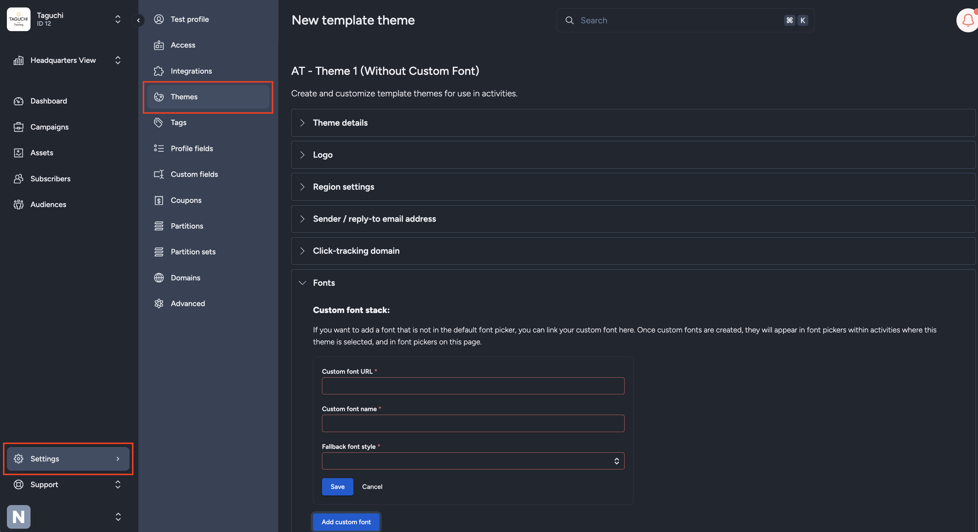 Custom Font