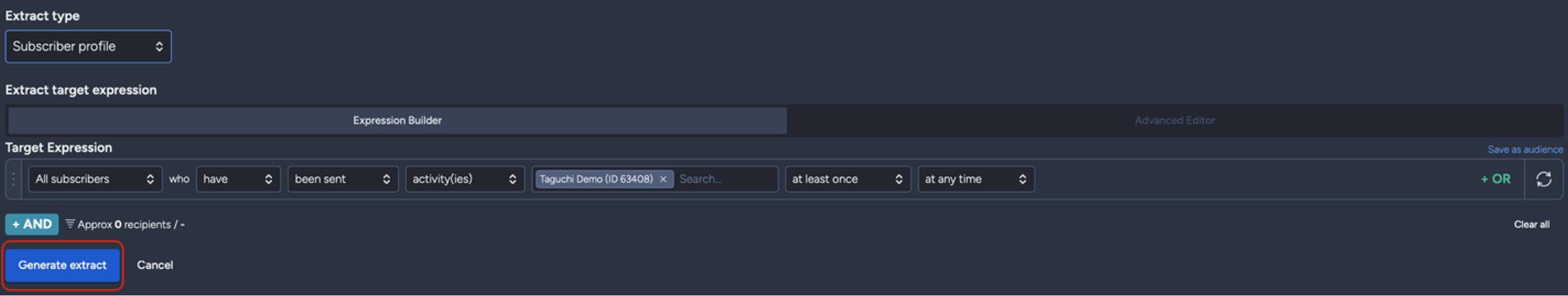 Generate Extract