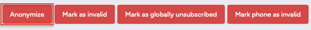 Anonymize button