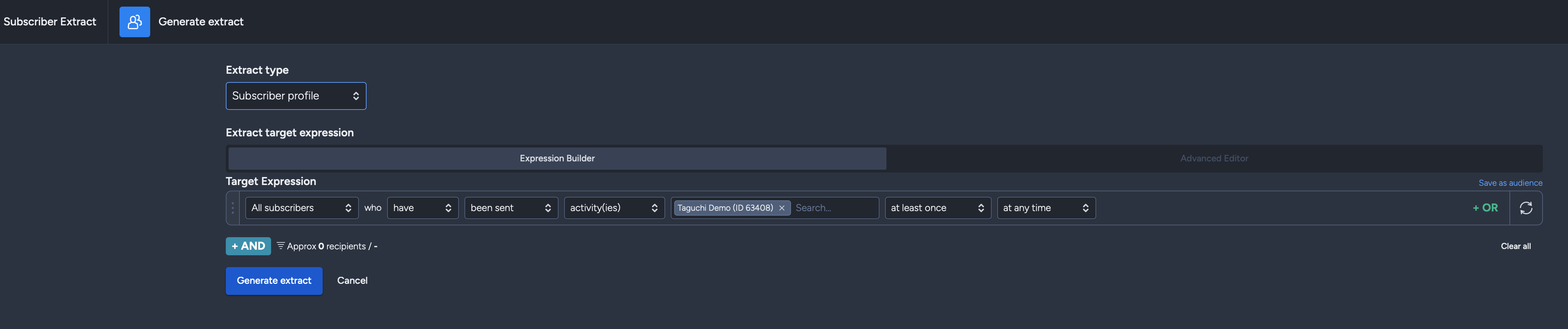 Generate Extract