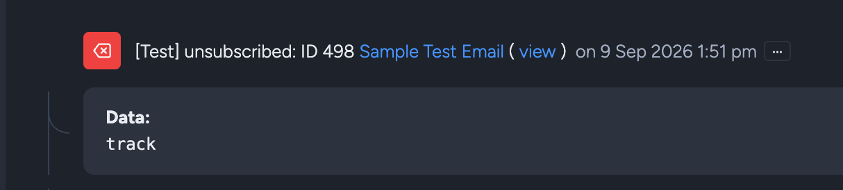 Unsub Tracking Code