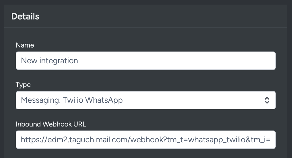 Whatsapp Integration - Taguchi Support