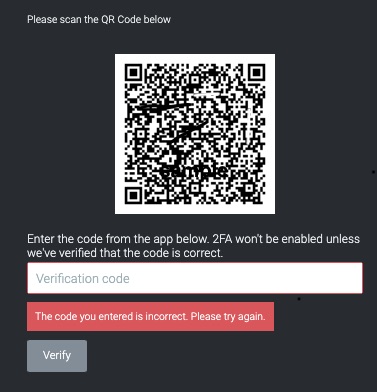 Image showing incorrect code error