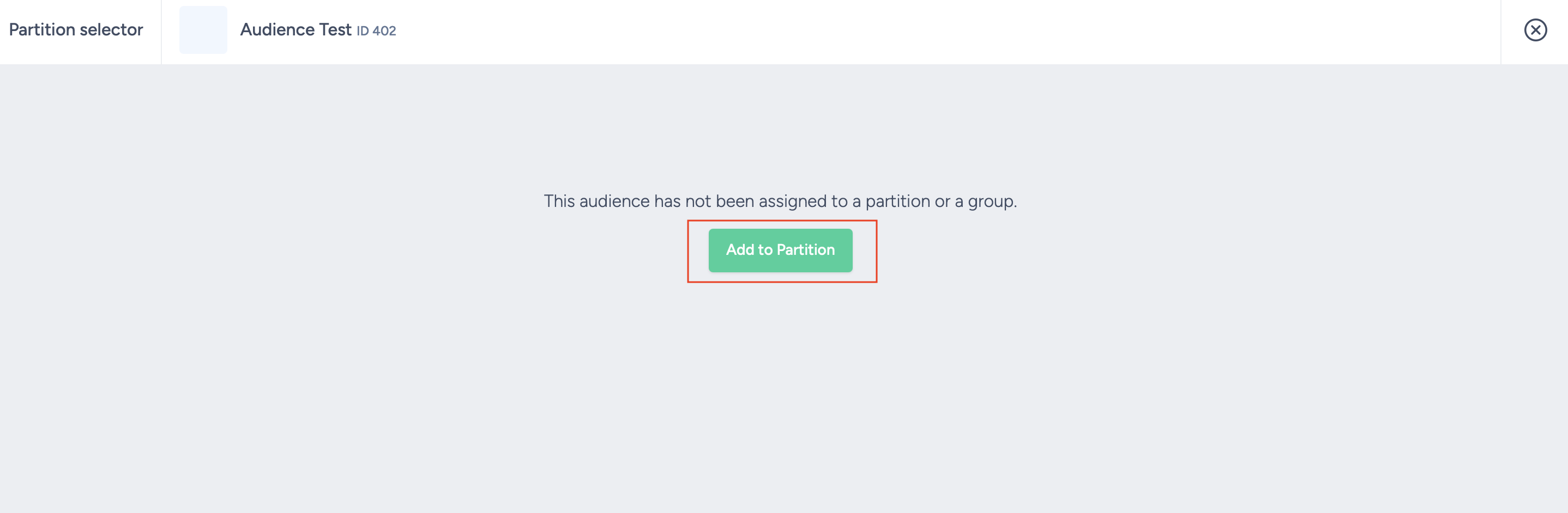 click add partition button