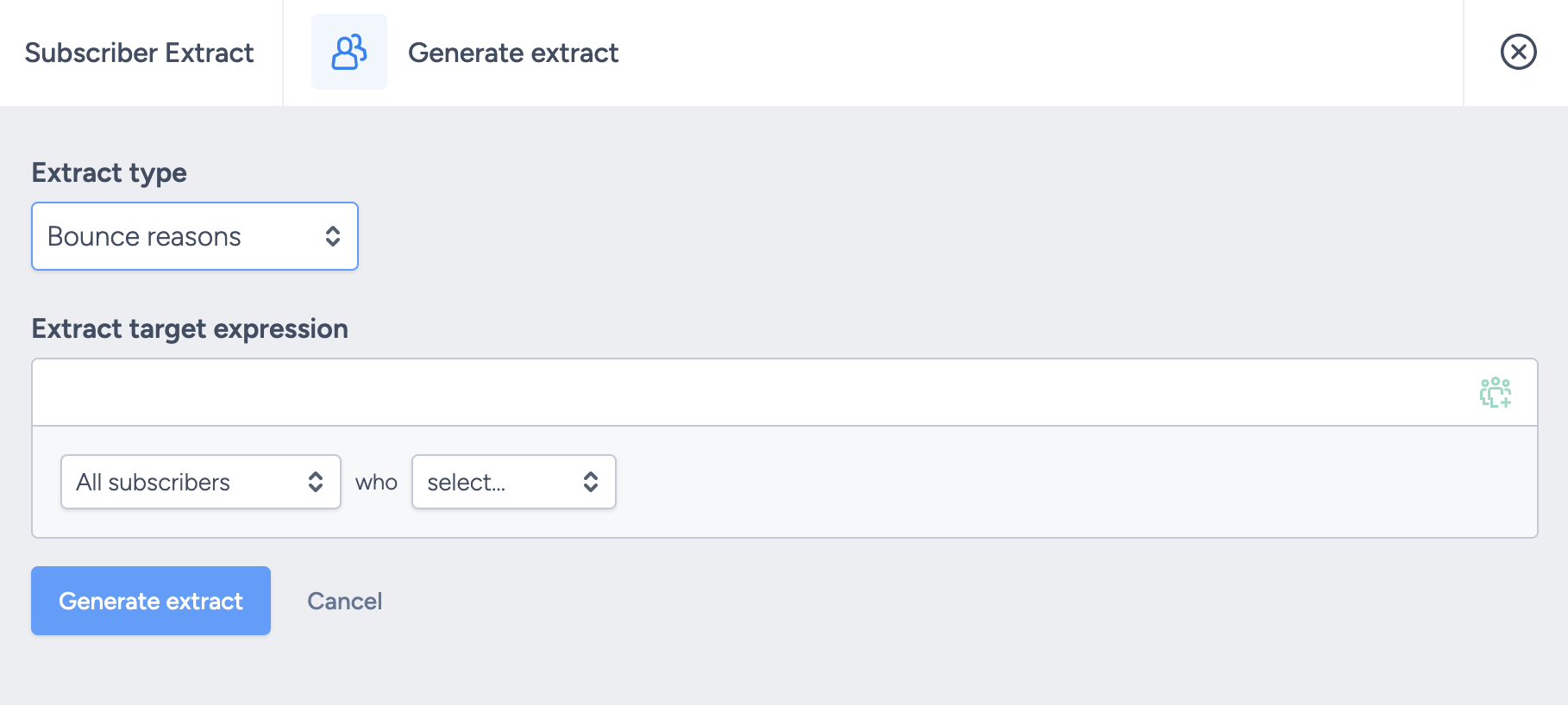 Generate bounce reasons extract