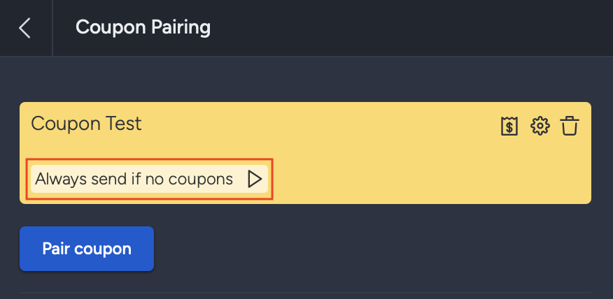 Coupon Pairing Label