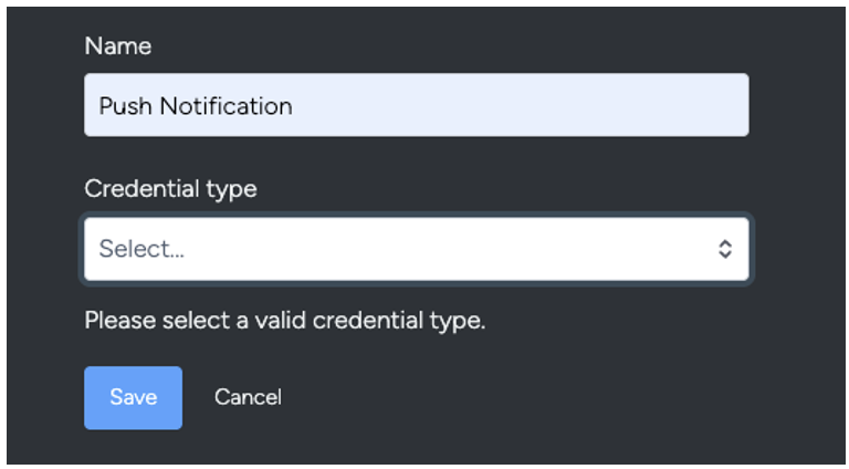 Credential Type