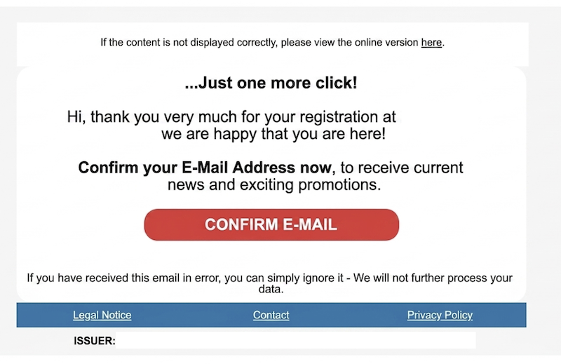 Customer Confirmation