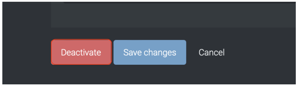 Deactivate Integration