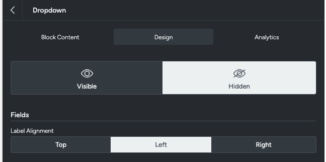 Field Design Settings