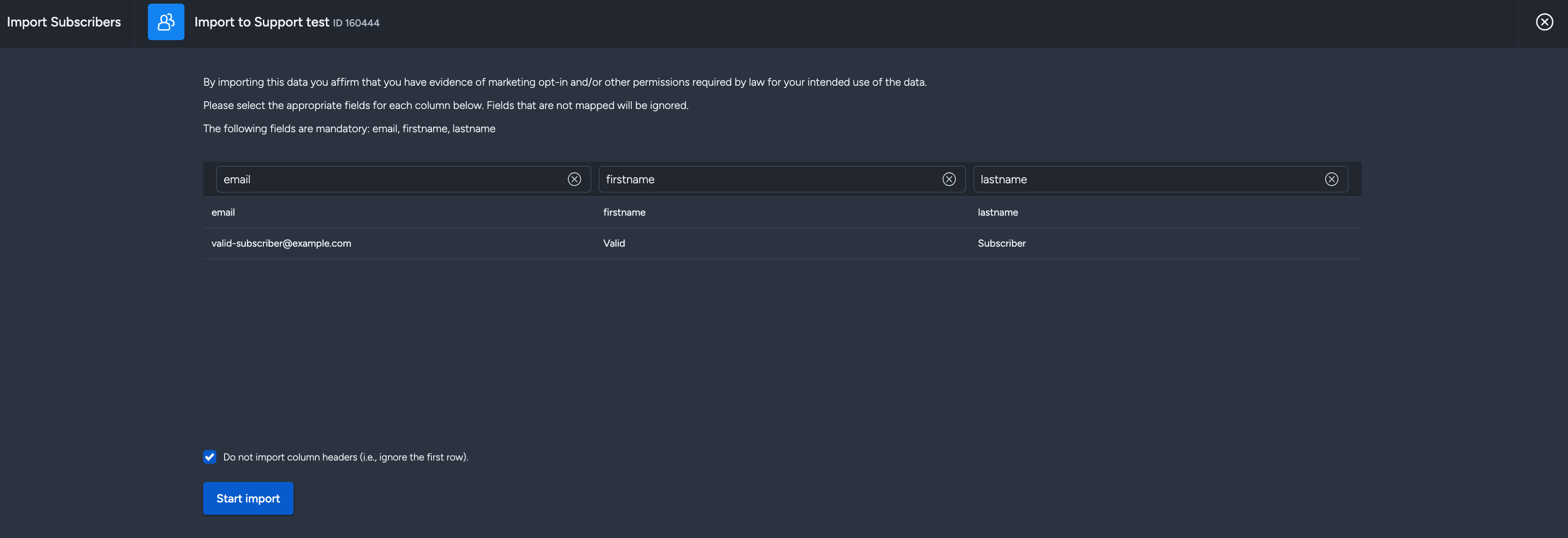 All required fields present and valid