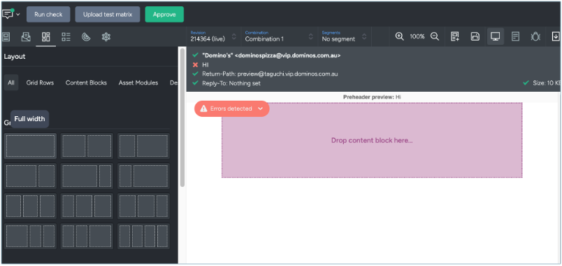 Screenshot of the instruction