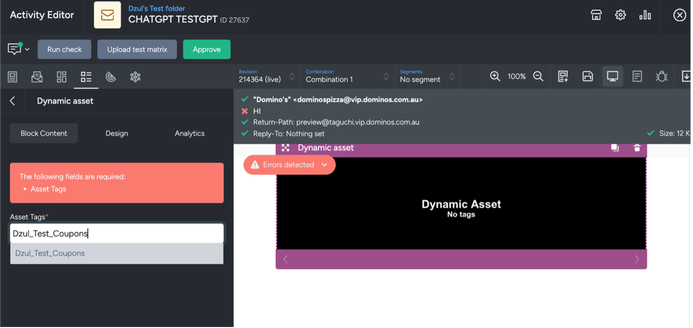 Screenshot of the instruction