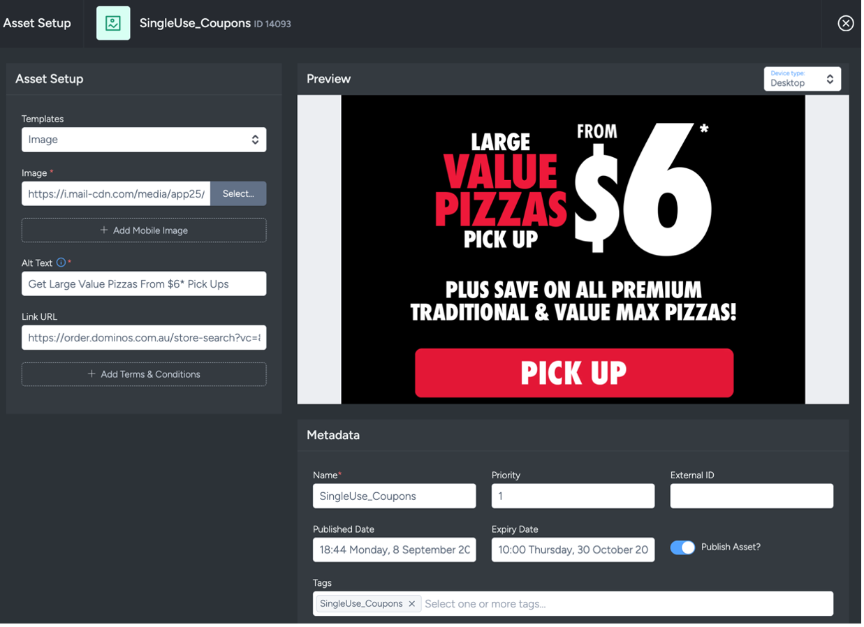 Screenshot of the instruction