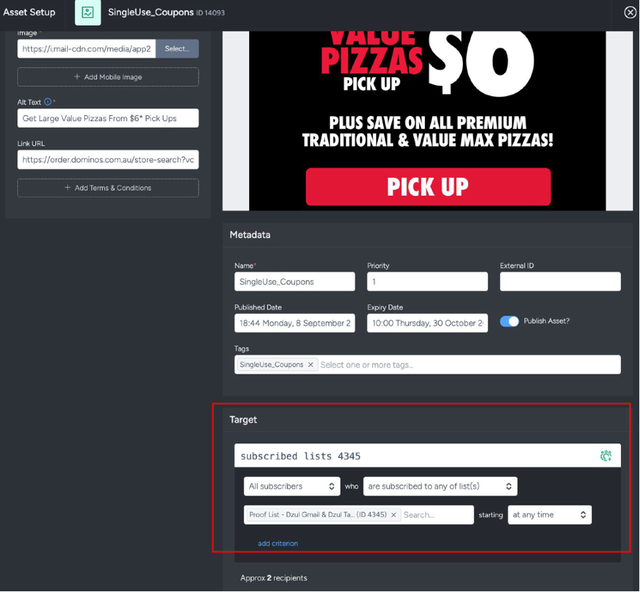 Screenshot of the instruction