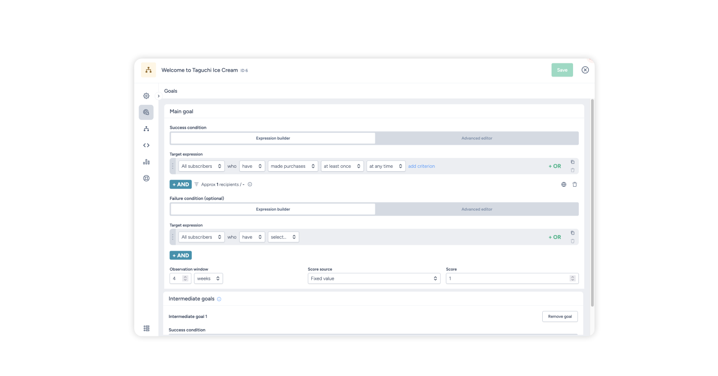 Configuring main and intermediate lifecycle goals