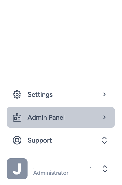 Admin Panel Sidebar