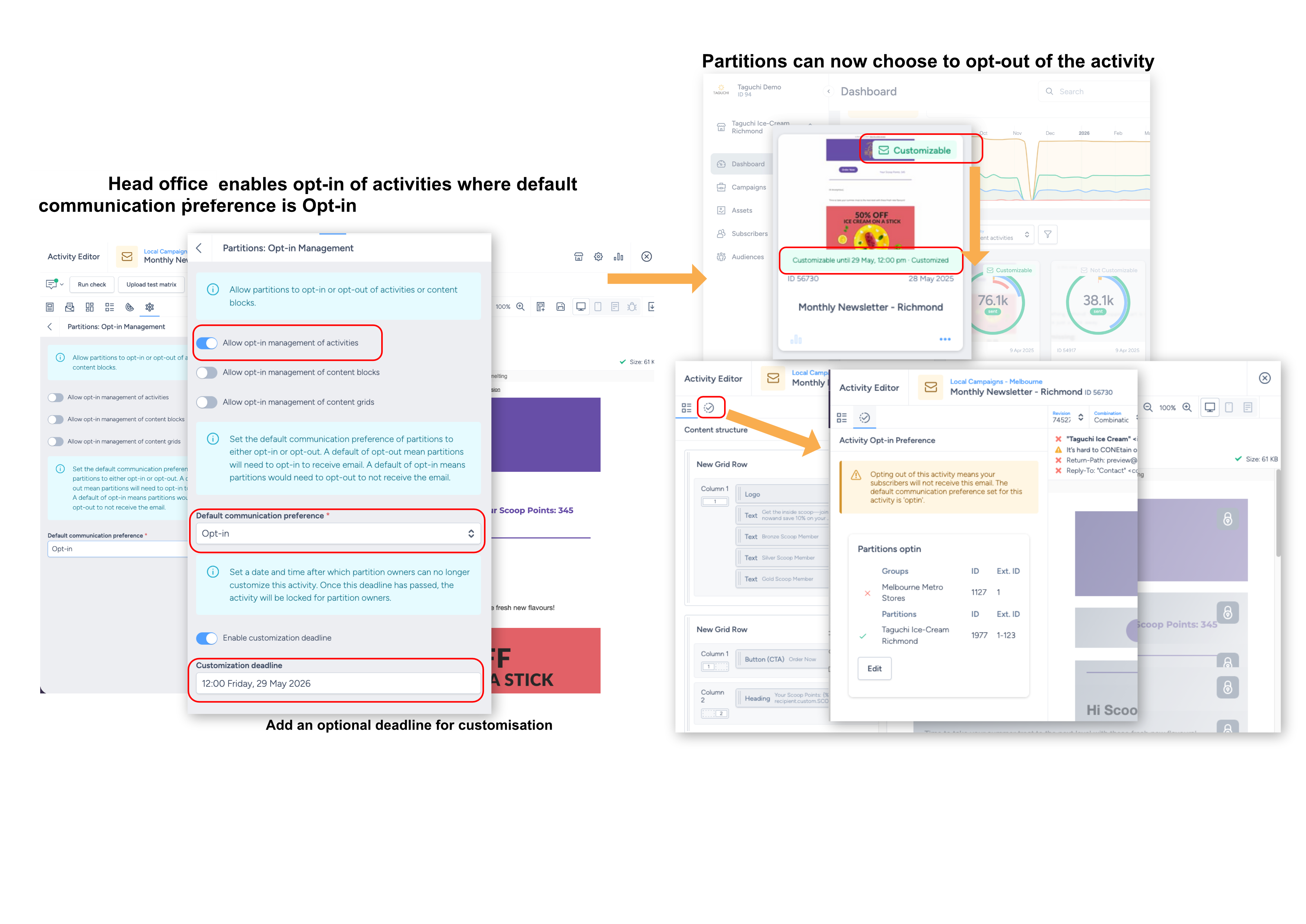Activity opt-in preference