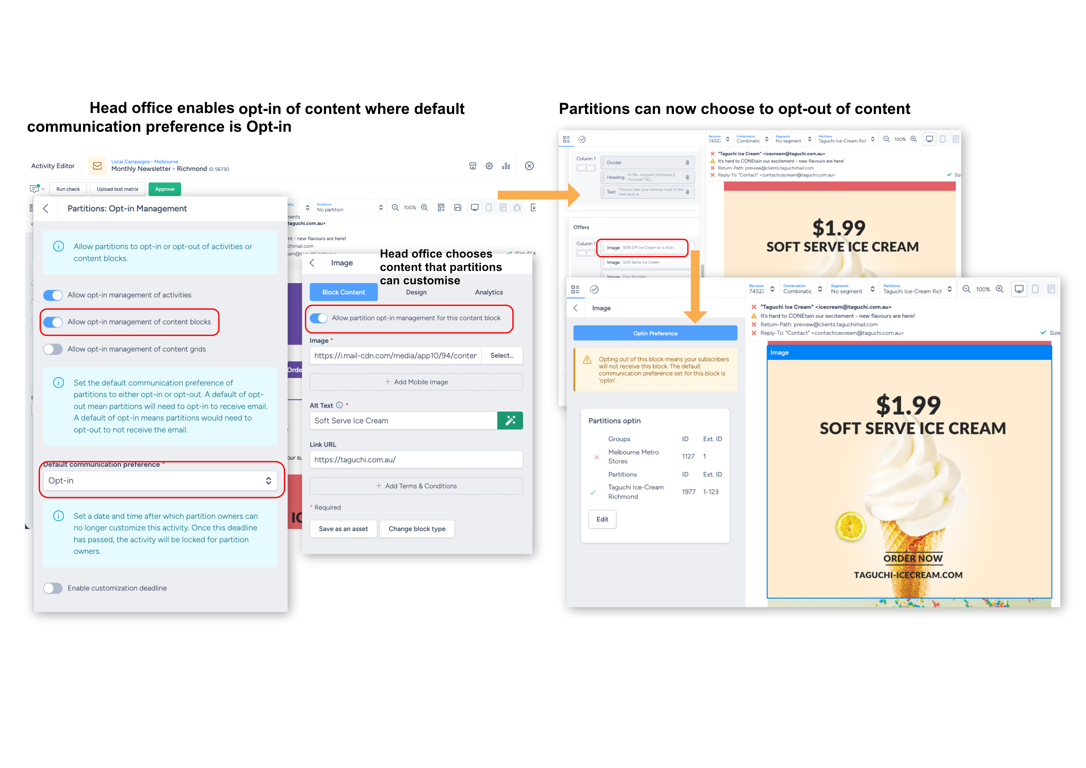 Content opt-in preference