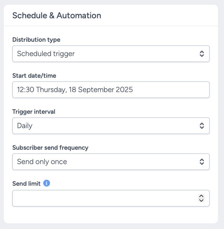 Scheduled Trigger Setting