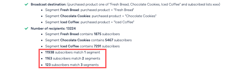 Segments Matching Multiple