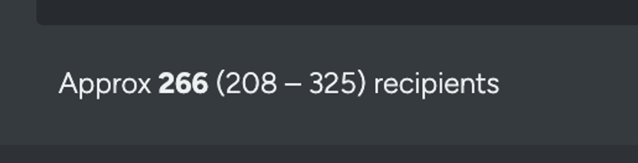 Estimated count