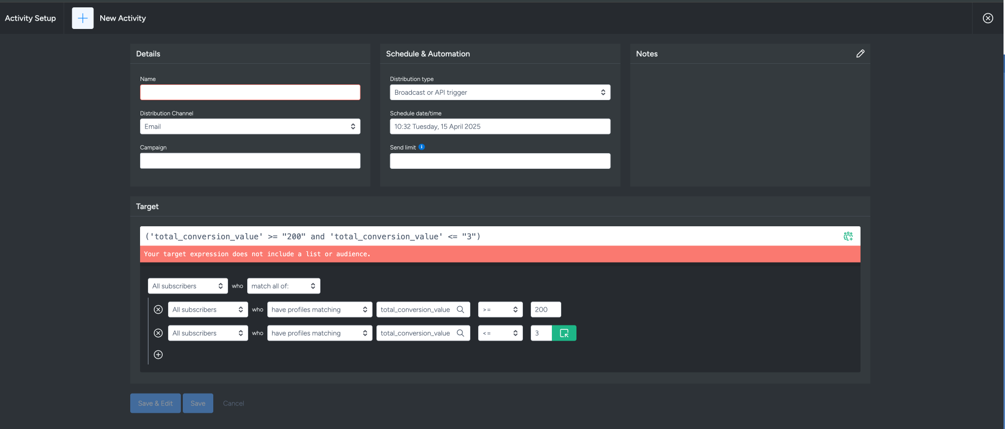 Transaction Targeting