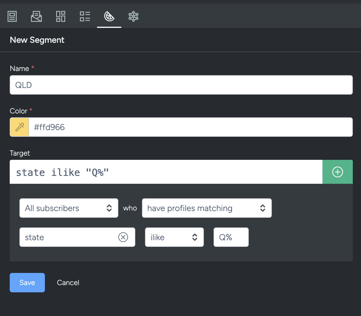 Create segments