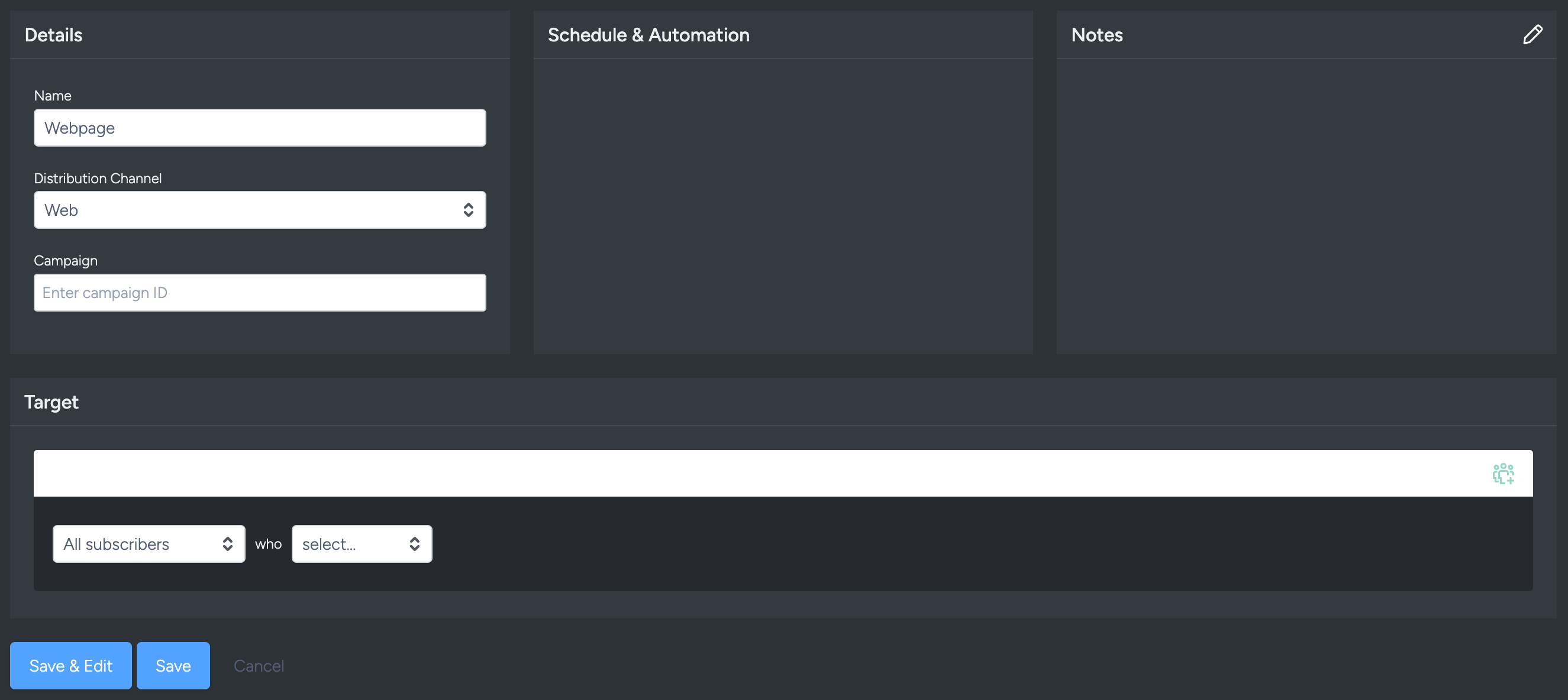 New Activity Modal