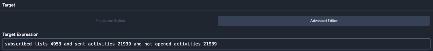 subscriber did not open previous send(advanced filter)