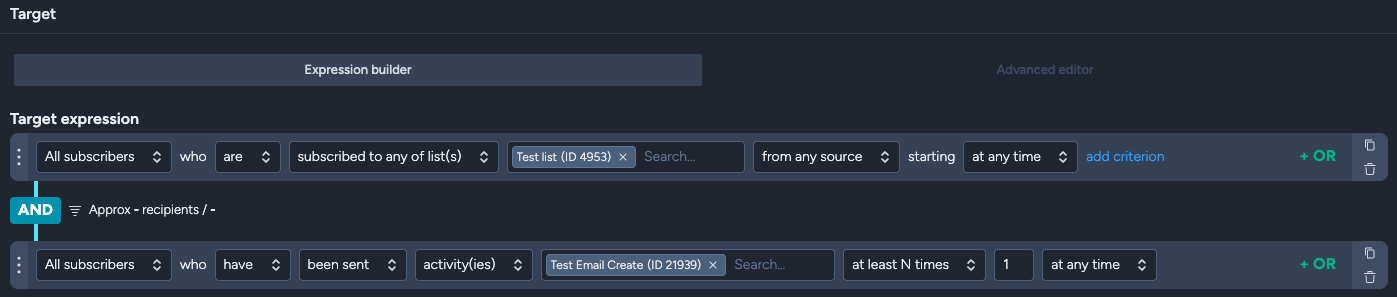 expression builder sample