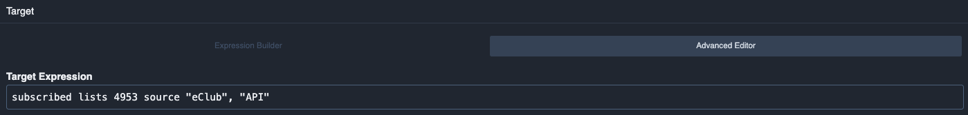 subscriber subscribed via source (advanced filter)