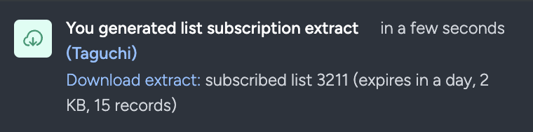 Subscriber Export