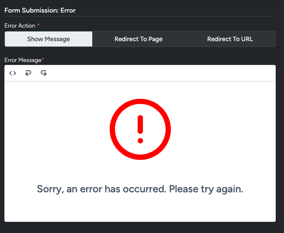 Form Submission error