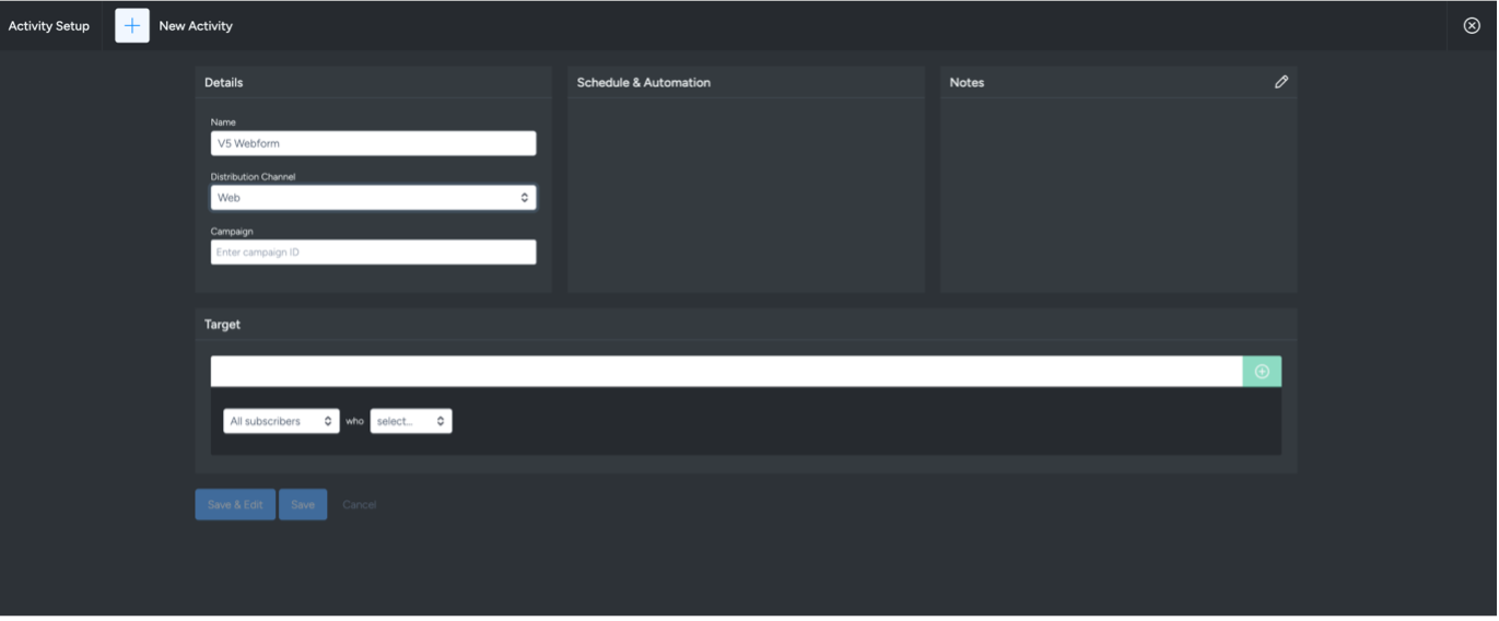 Webform Activity